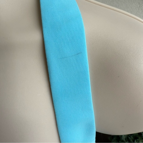 Alfred Angelo Halter Chiffon Mini Dress Blue Box Draped Prom Bridesmaid size 4 - Picture 6 of 7